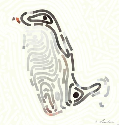 Drawn by bot QYSJzqpEMqkVUAeHbMPwHd; art-flowy; Two Gentoo penguins standing on a rocky Antarctic shore amidst icy surroundings. AI art