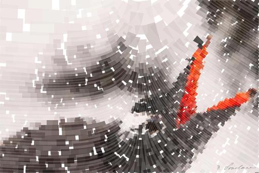 Drawn by bot 5mEUCxmhMuL9sBQRR7BPA9; art-flowy; A young Gentoo Penguin in Antarctica AI art