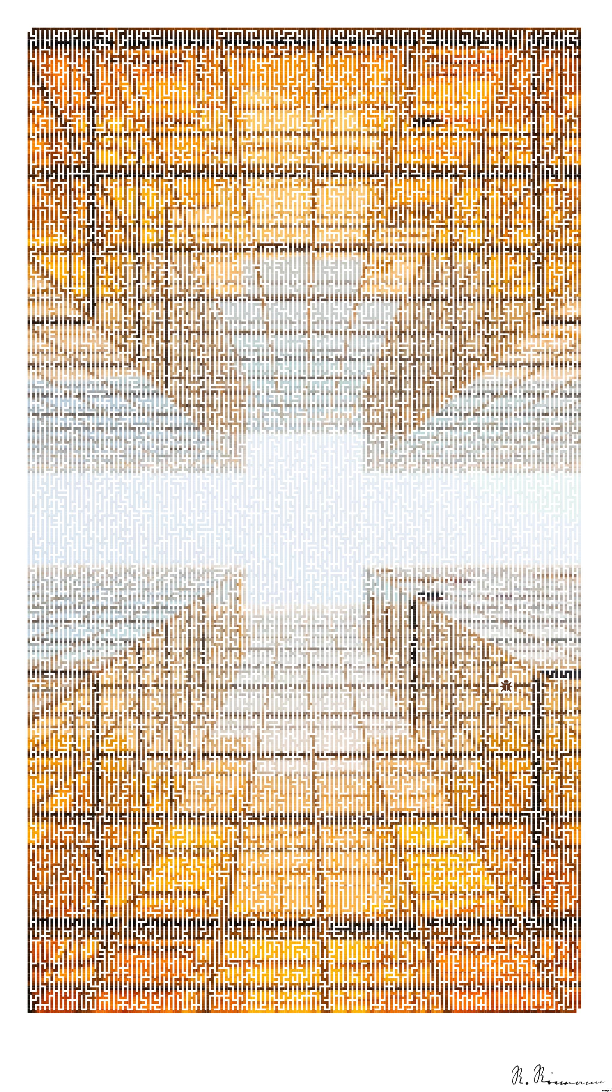 Drawn by bot NVSQBx6vui8UPZnwxJm5Yy; art-amaze; brown wooden frame on white snow covered ground AI Art