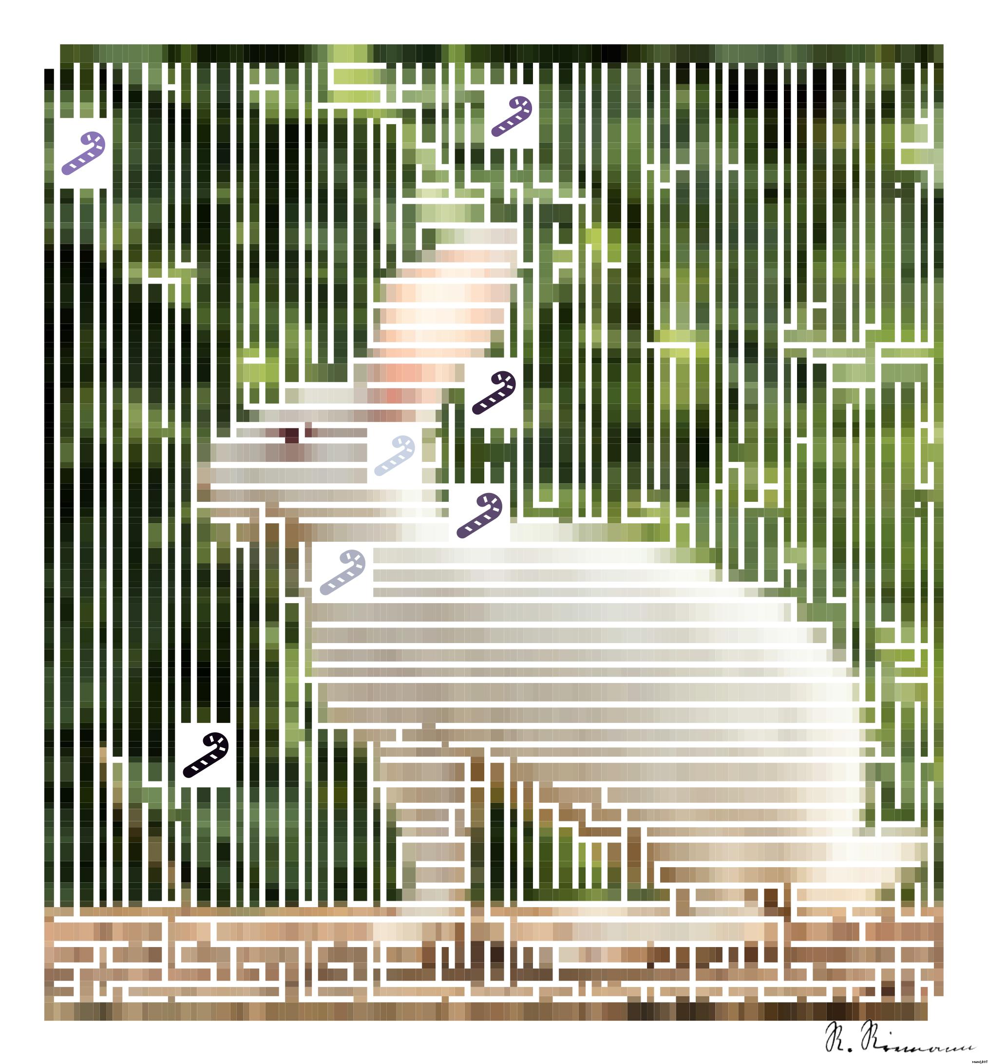 Drawn by bot W79HxUdFa5PFvB3SQPQMsH; art-amaze; a white rabbit sitting on top of a tree stump AI Art