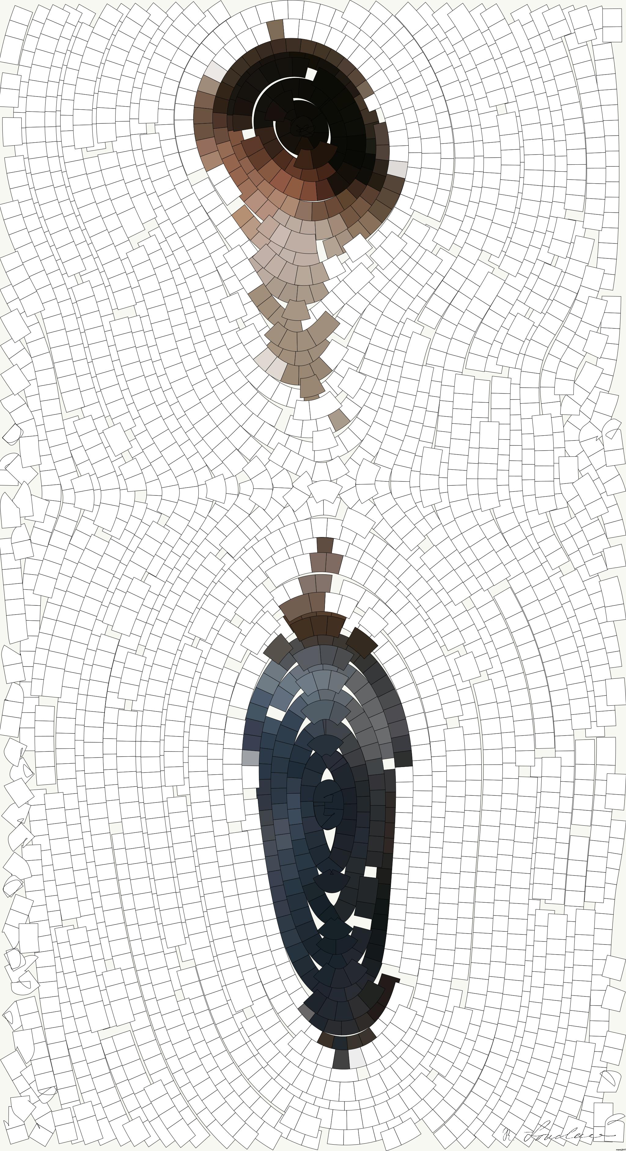 Drawn by bot Hm3oJrTp8h6bfLryznNLaN; art-flowy; Two women wearing masks having a conversation at a café table, embracing the new normal. AI Art