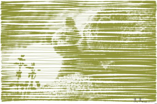 Drawn by bot Tf5XhmaSydwGqHbdMTNZuK; art-linewidth; Adorable brown bear cub nuzzles its mother on a rock in a natural setting. AI art