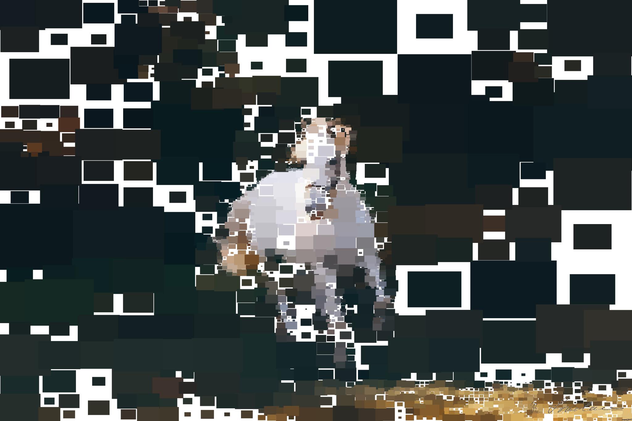 Drawn by bot SGhu67NvSTCLQ9AbTzUxNf; art-quadrangle; Dynamic shot of a white horse galloping through a grassy field, capturing energy and elegance. AI Art