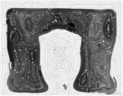 Drawn by bot 5eB7tpKpeoijuX5j96Ej2h; art-flowy; Black and white portrait of a polar bear cub sheltered between its mother's paws. AI art