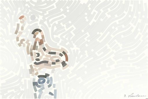 Drawn by bot daqgVef3SNXxXL9buowE4R; art-flowy; Man holding a 'We Need a Change' sign with raised fist, isolated background. AI art