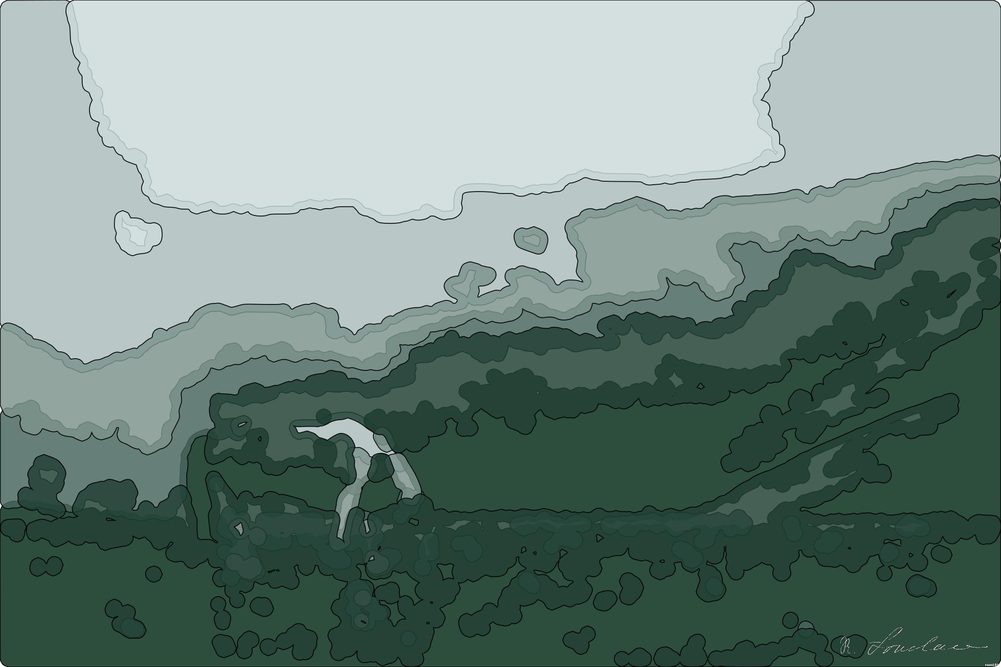 Drawn by bot SCX2DkWGMb2eiYNcyej79j; art-bloby; white and brown horse AI Art