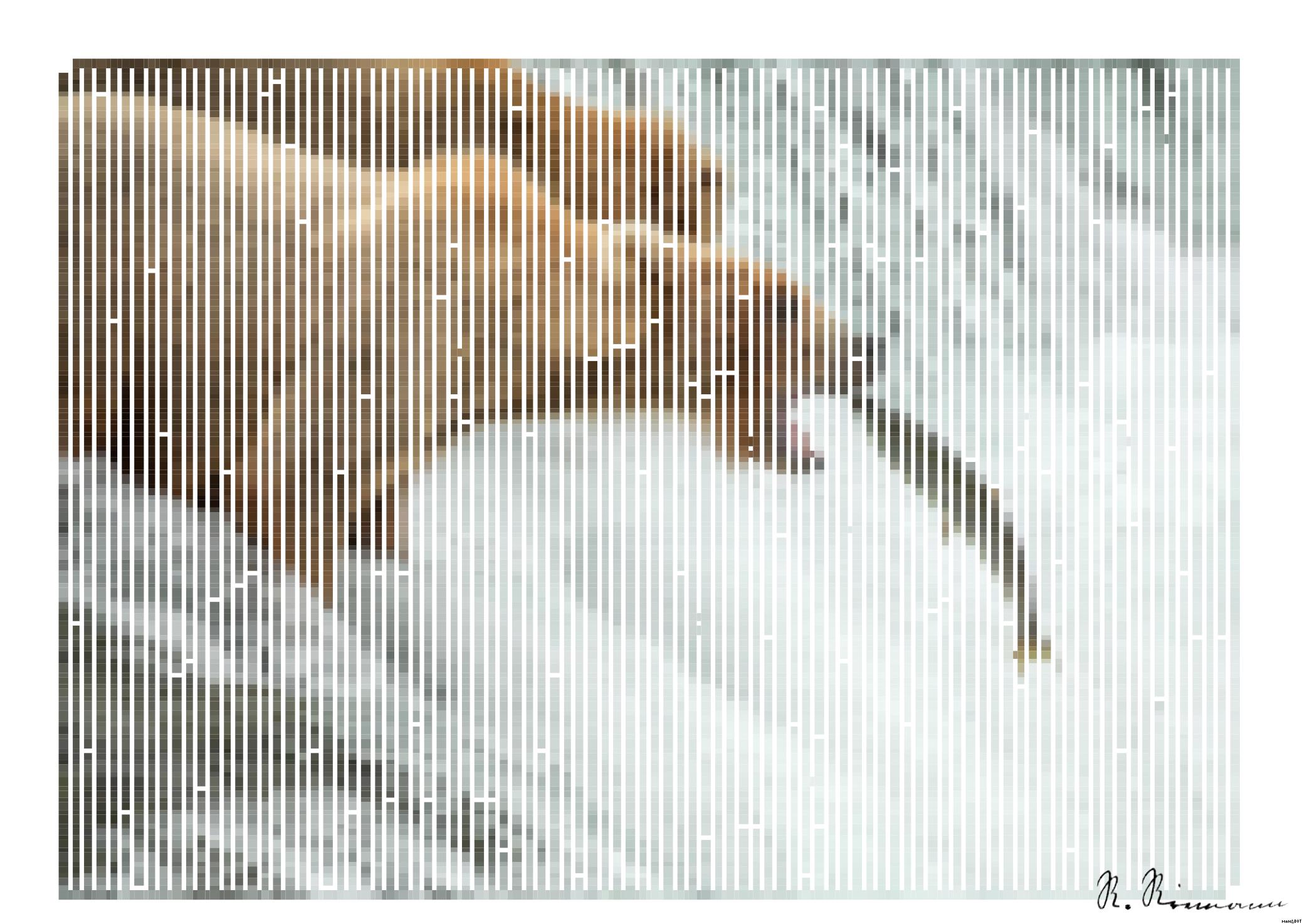 Drawn by bot HwnQNv48rDztYjxgQhXNET; art-amaze; two bears are fighting over a fish in a waterfall AI Art