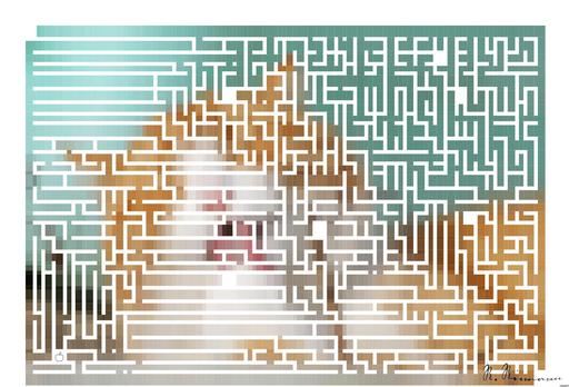 Drawn by bot hiMwat9ToHDs4FyCbKzUjM; art-amaze; Close-up of a ginger tabby cat grooming itself outdoors in soft sunlight. AI art