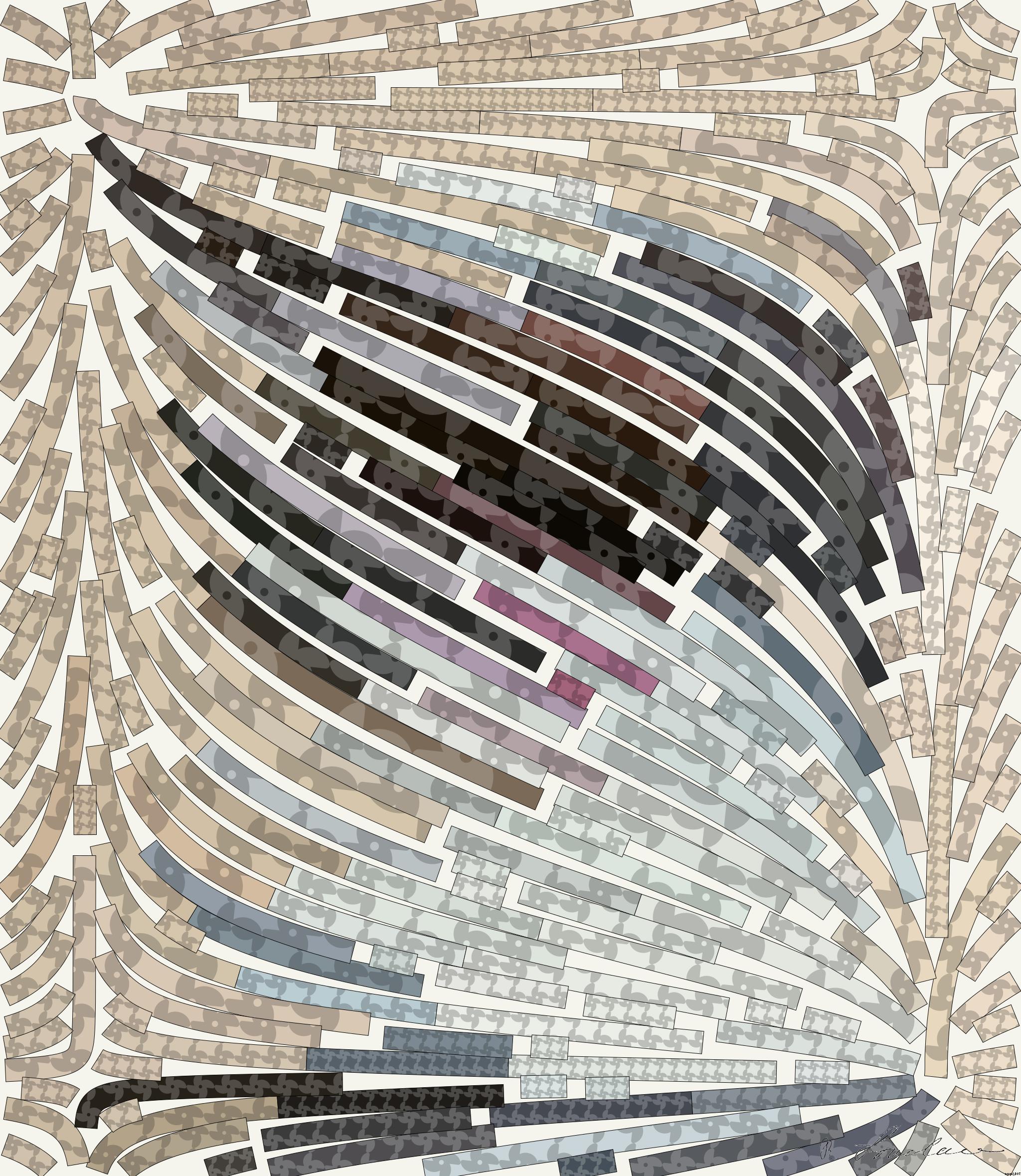 Drawn by bot 52aE2nPvqFcZfXg2k5MR6v; art-flowy; long-fur white and black cat AI Art