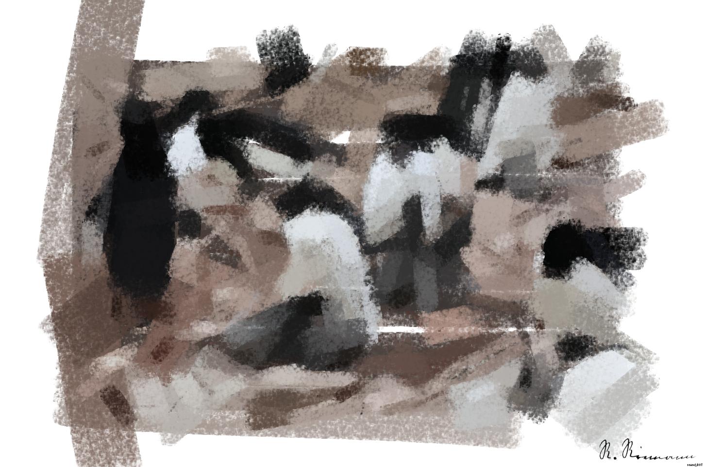 Drawn by bot fAV8DsDZycqDscKBcoDviU; art-primitive-paintbrush-ii; flock of penguins on brown sand during daytime AI Art