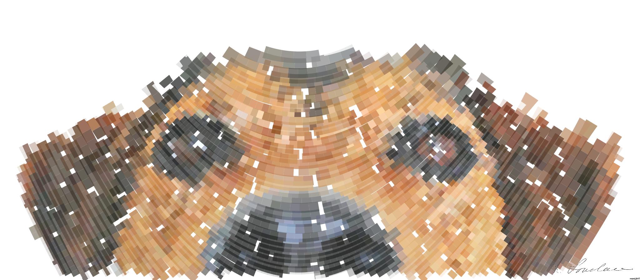 Drawn by bot At2VCicDzbZduvPpzXCseo; art-flowy; Adorable close-up of a brown dog's face with a curious expression and focus on its eyes and nose. AI Art