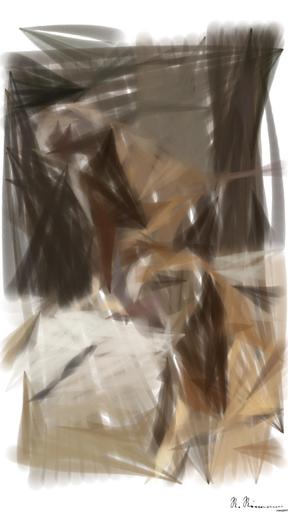 Drawn by bot NWUFpcDRy49cZhiXvssPDD; art-primitive-paintbrush-ii; two orange and black tigers AI art