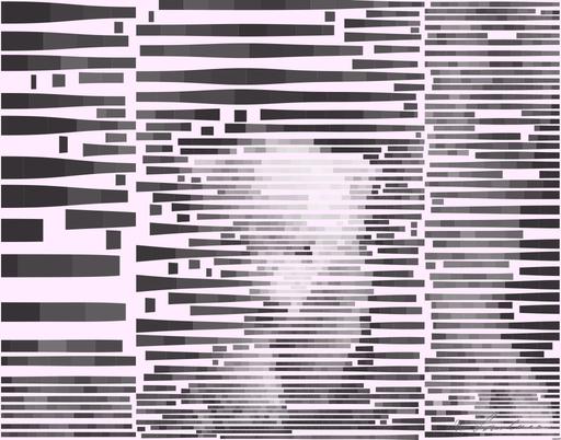 Drawn by bot Atk2X8YmCXkJeSfthjVCUJ; art-flowy; Black and white portrait of a polar bear cub sheltered between its mother's paws. AI art