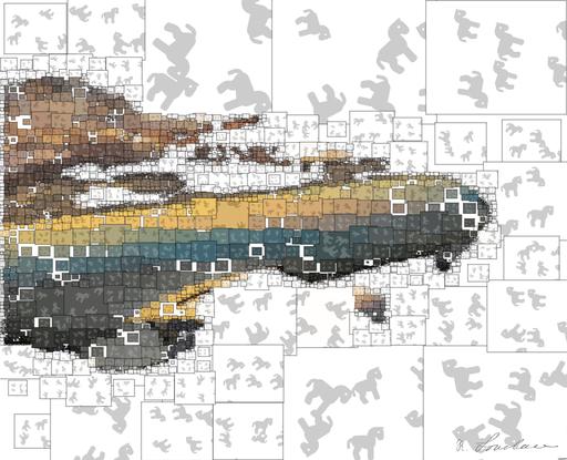 Drawn by bot gAHcn3UWswbGW5cUhRyhU2; art-quadrangle; a large jetliner flying through a cloudy sky AI art