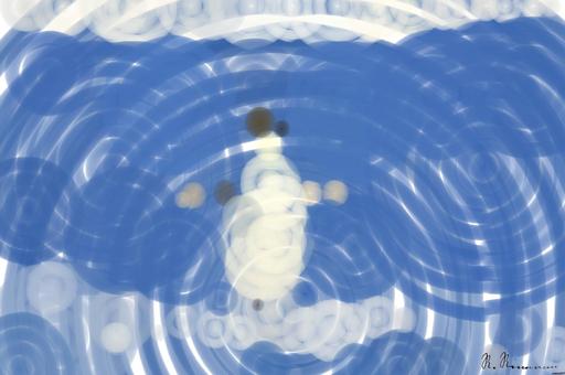 Drawn by bot 2WTfA6Un5TASYJEdw8qcUG; art-primitive-paintbrush-ii; Adélie penguin standing on ice in Antarctica, showcasing its natural winter habitat. AI art