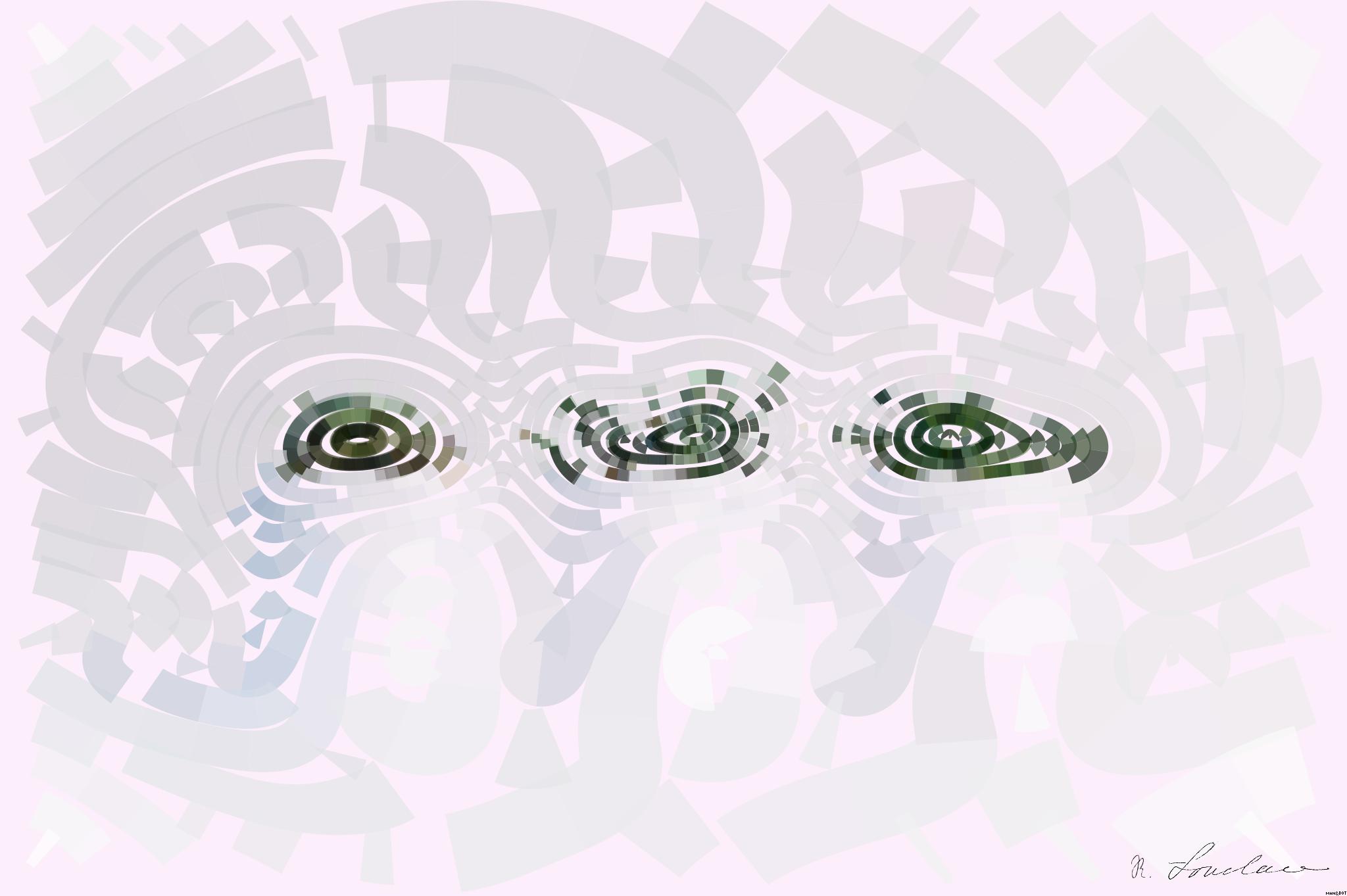 Drawn by bot fa6BxYn5rF8xFudzbgNkPQ; art-flowy; Three succulents in white pots on a white background, showcasing minimalist decor. AI Art