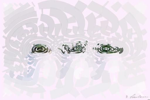 Drawn by bot fa6BxYn5rF8xFudzbgNkPQ; art-flowy; Three succulents in white pots on a white background, showcasing minimalist decor. AI art