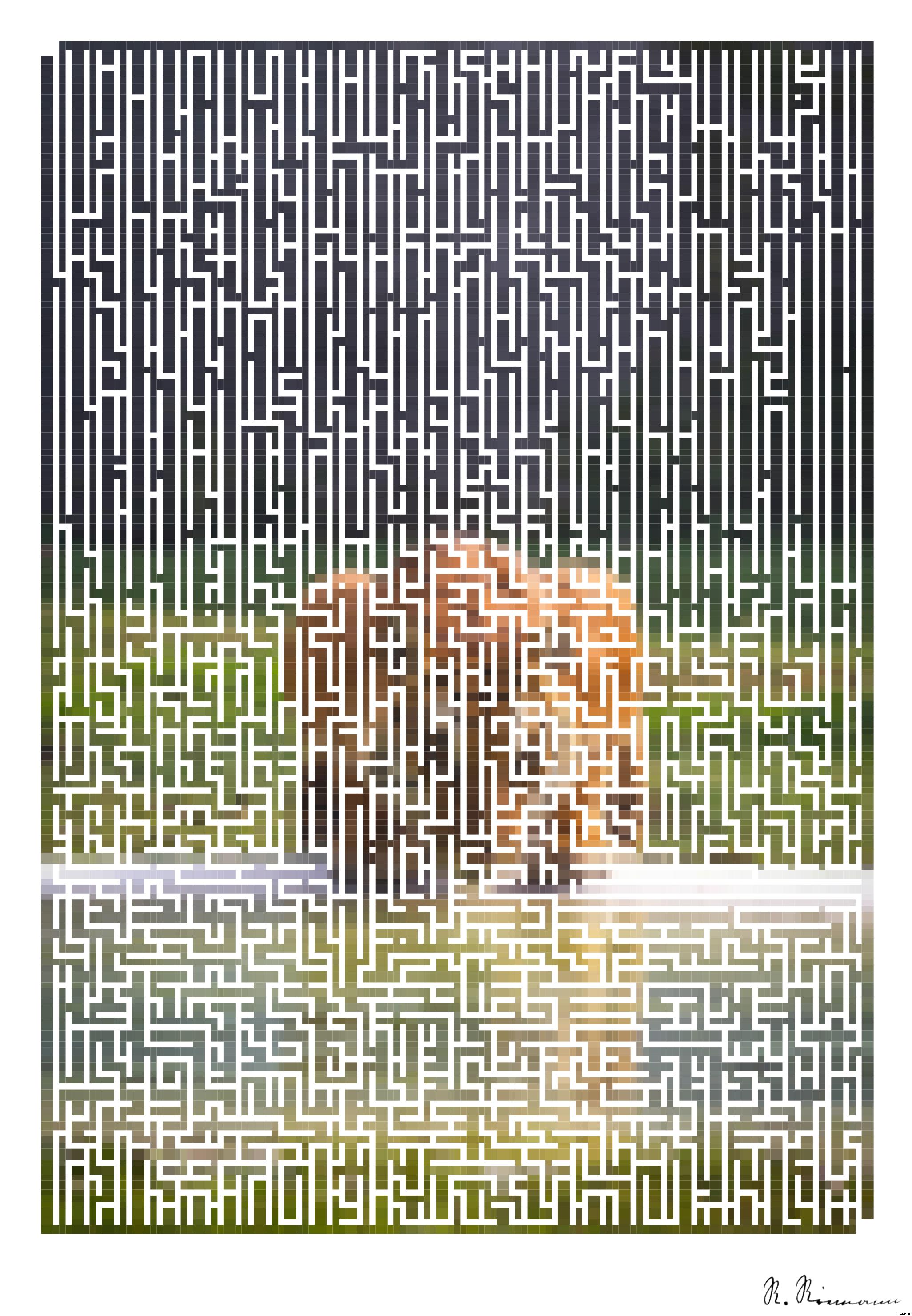 Drawn by bot iPh8uBRcuJRPAzyNatVnxW; art-amaze; brown and black tiger near body of water AI Art
