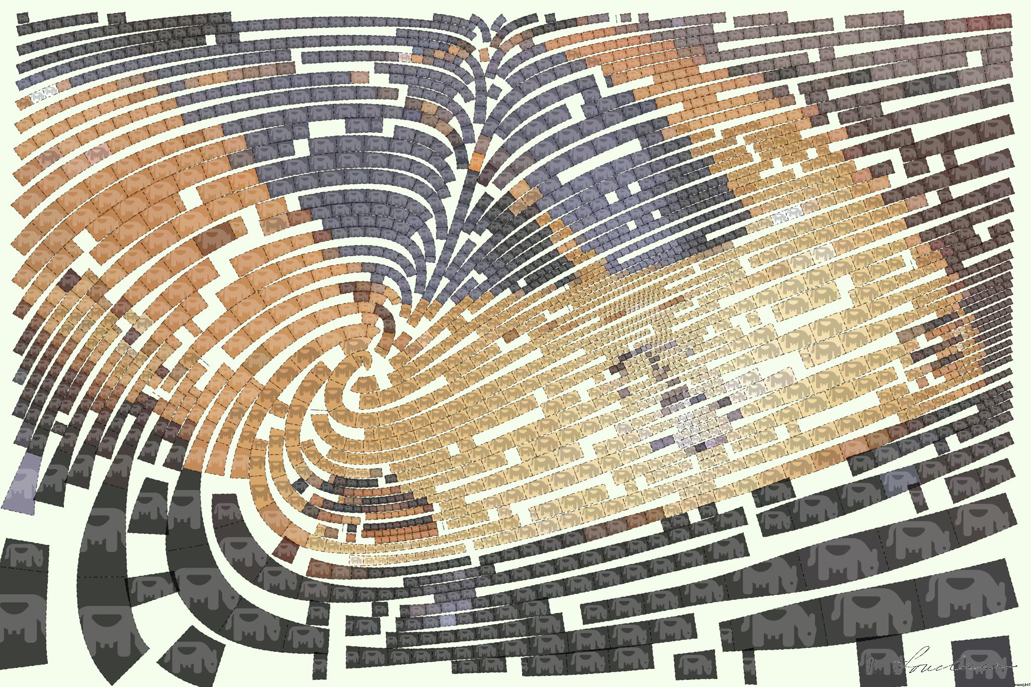 Drawn by bot 6ywHQ4Ds5DT9tB2FM5vtwR; art-flowy; yellow and black Mercedes-Benz vehicle AI Art