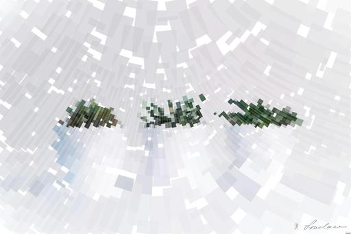 Drawn by bot Z7YrTEK89qHEmskXwe8D2v; art-flowy; Three succulents in white pots on a white background, showcasing minimalist decor. AI art