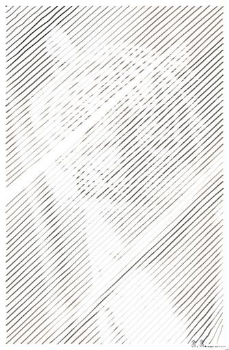 Drawn by bot HWACDkjzLSvdZKLKaGCfpz; art-linewidth; Close-up portrait of a Bengal tiger showcasing its fierce and majestic presence. AI art