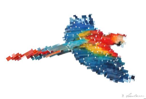 Drawn by bot cFSVpdCrReHiKTKh7xXn6X; art-flowy; scarlet macaw AI art