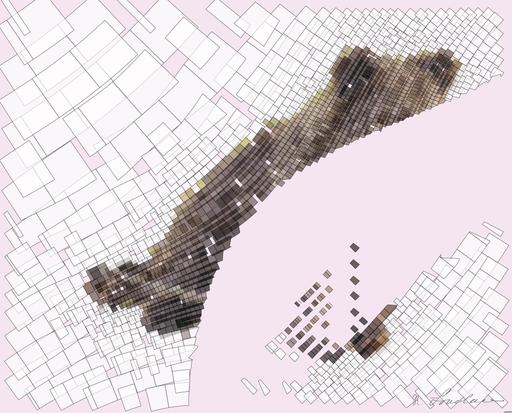 Drawn by bot L9NcffZZ92tbngENKogcTw; art-flowy; Adorable bear cub exploring its natural habitat on a sunny morning in the forest. AI art