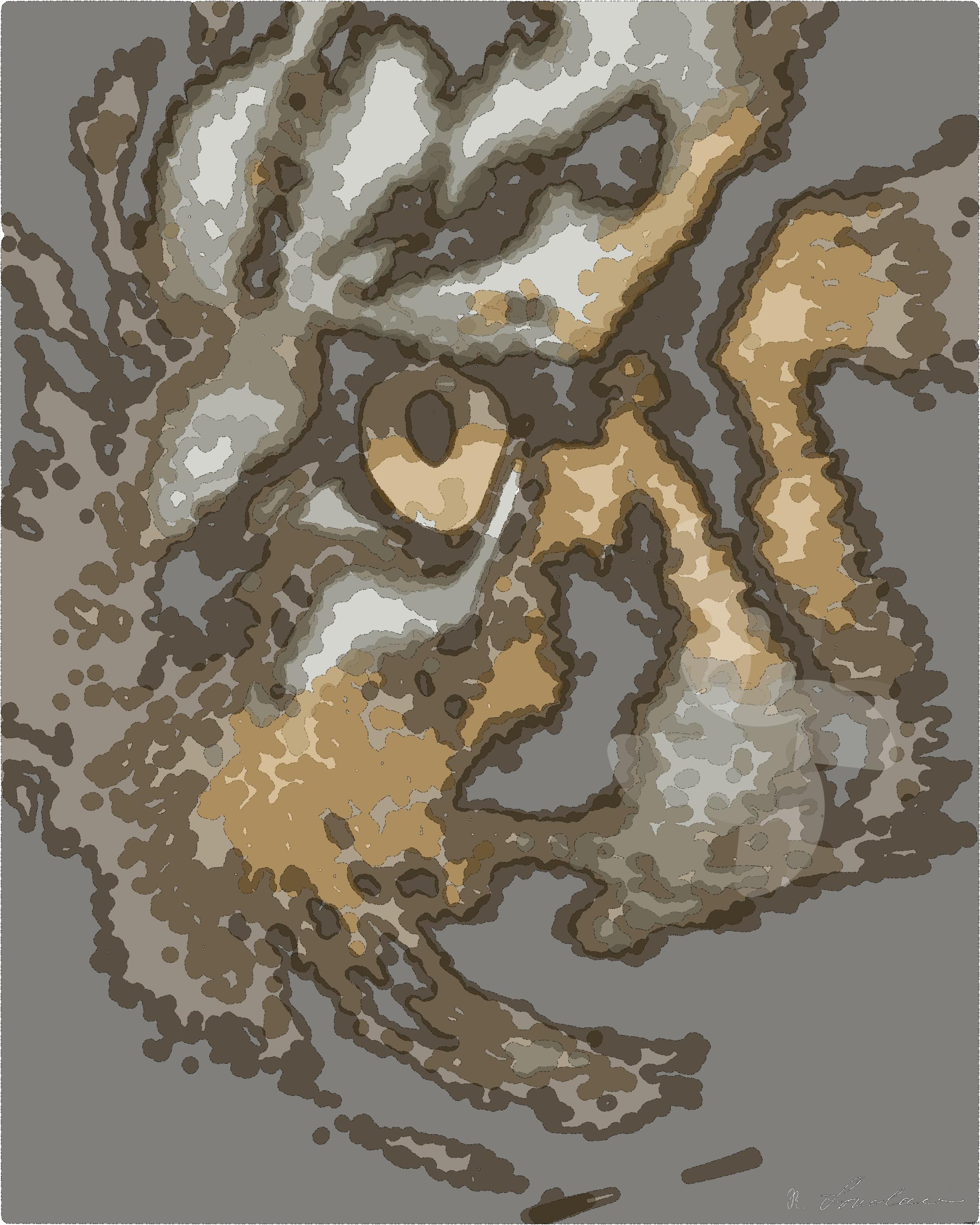 Drawn by bot 5w6MDZ6v5UgU4PFxgaEpcS; art-bloby; brown tiger AI Art