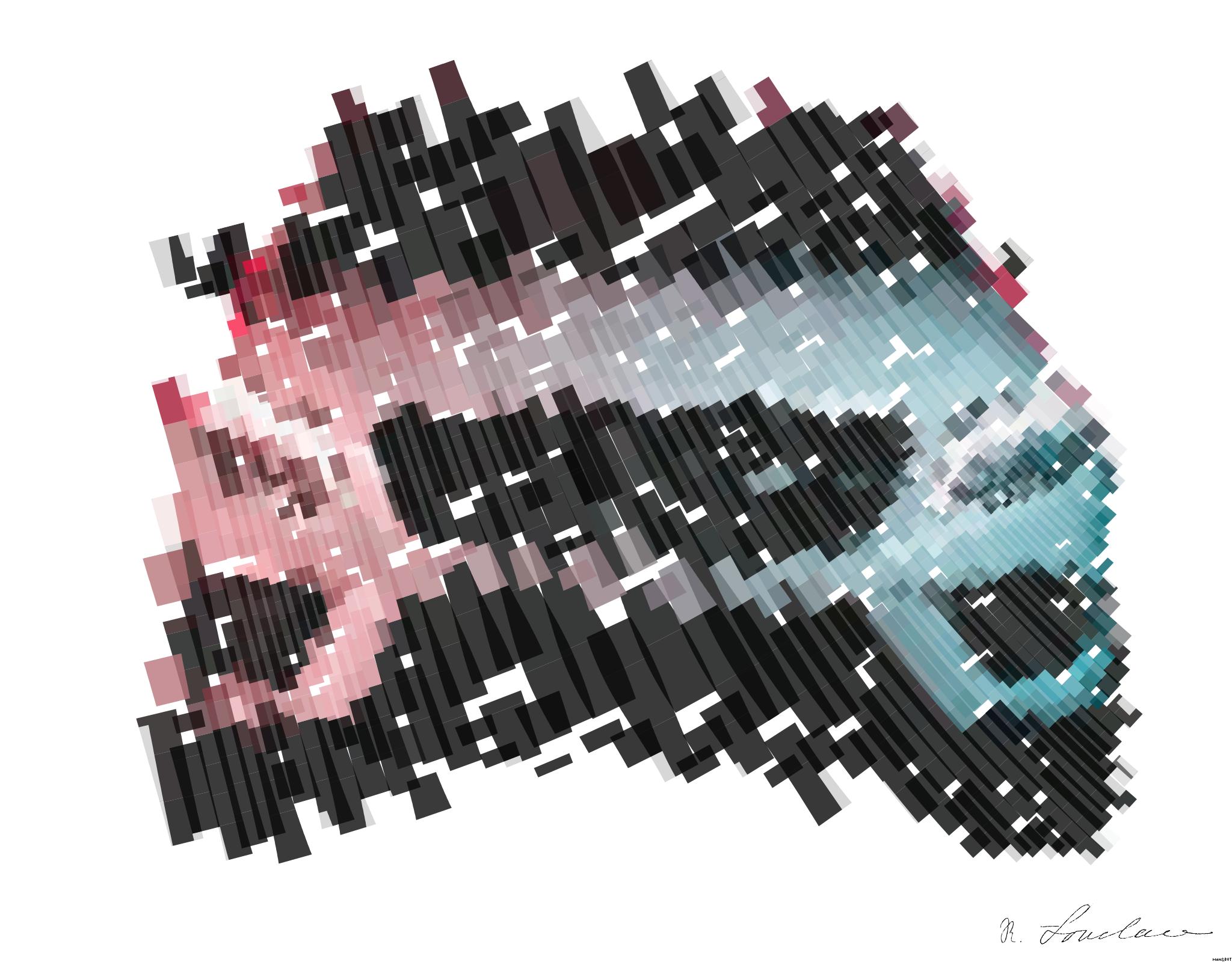 Drawn by bot 6K3W3yVVFEqD3XEKTAtWki; art-flowy; white and black bmw m 3 AI Art
