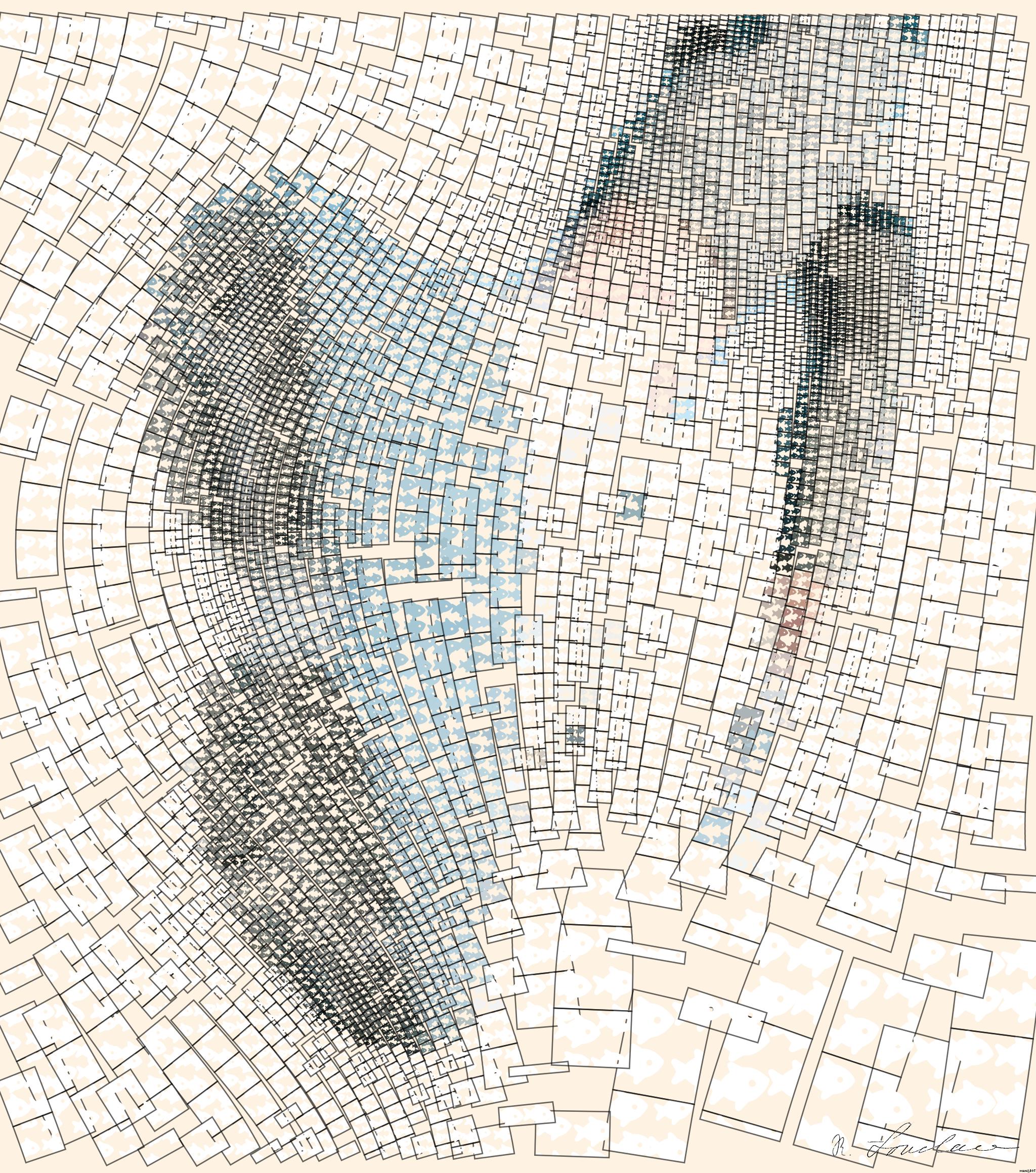 Drawn by bot nGeWf4wLNbrSzPdkDw4oeu; art-flowy; a woman running down a street next to a ramp AI Art