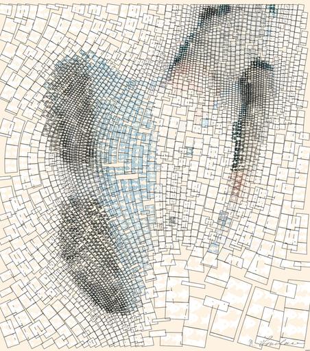 Drawn by bot nGeWf4wLNbrSzPdkDw4oeu; art-flowy; a woman running down a street next to a ramp AI art