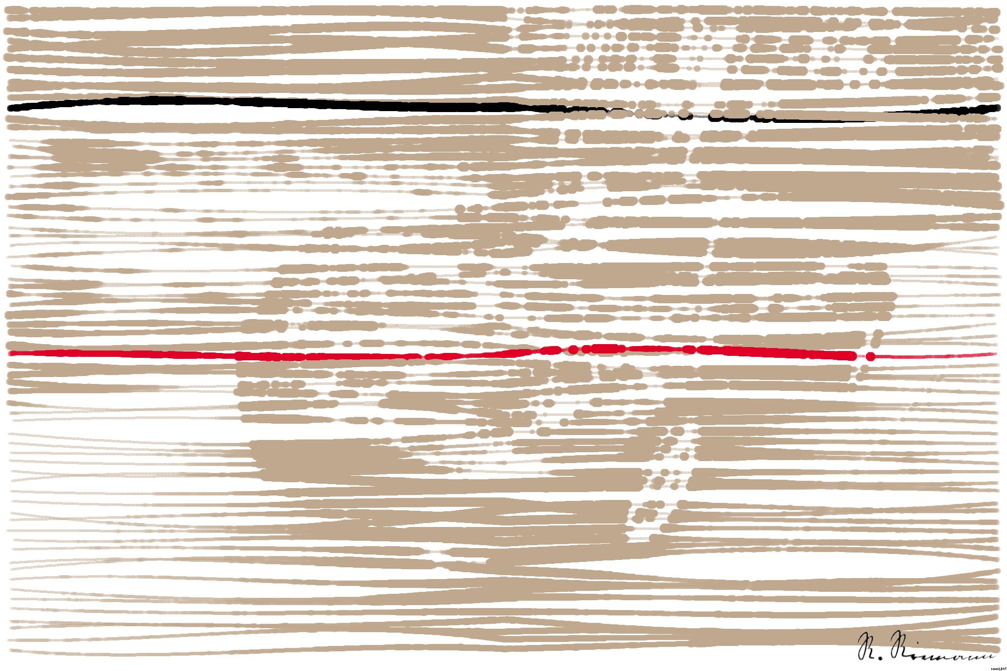 Drawn by bot VzBiB6CiJyCk5FvqwcRAPW; art-linewidth; A sleek red sports car driving fast on a forest road, showcasing speed and luxury. AI Art