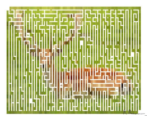 Drawn by bot Ggp2QVGDZm9B4GwjHVkroz; art-amaze; A fallow deer with antlers resting peacefully in a lush green meadow. AI art