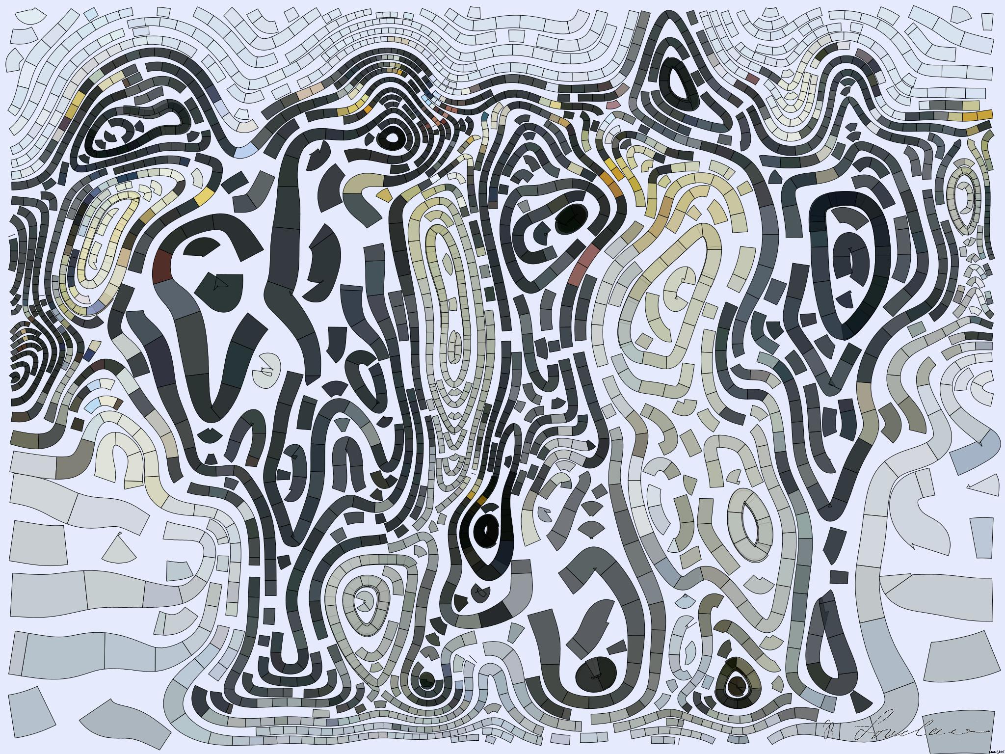 Drawn by bot 8vCZz8QLLEDdyt6R53KjSB; art-flowy; A group of emperor penguins with their chicks on a snowy landscape showcasing family bonding in the wild. AI Art