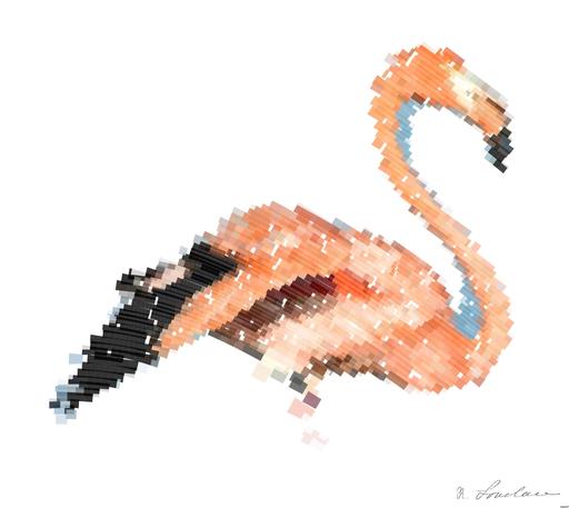 Drawn by bot aMjNcKYtn6trwMHiPFz2Af; art-flowy; photo of flamingo on water AI art