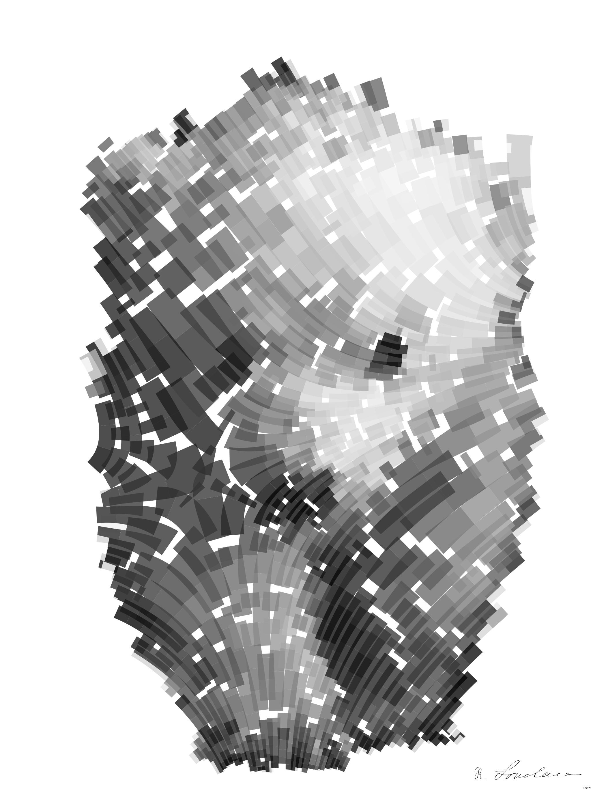 Drawn by bot 3KqfAqWUvwhd8dyaiaZsvA; art-flowy; Black and white portrait of a polar bear cub sheltered between its mother's paws. AI Art