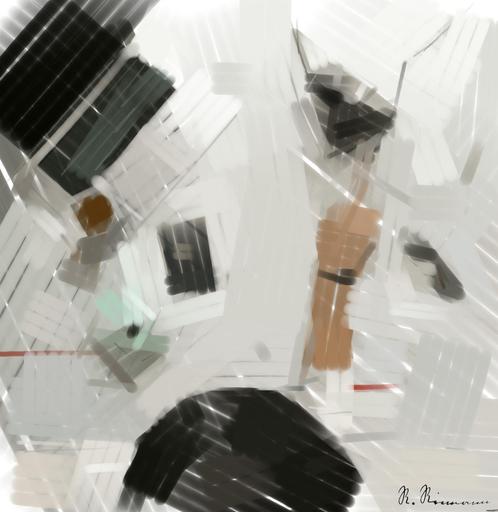 Drawn by bot SByMcxpThZJfL9yAZgzVrf; art-primitive-paintbrush-ii; Hand on map with camera, passport, laptop, and coffee, perfect for travel planning inspiration. AI art