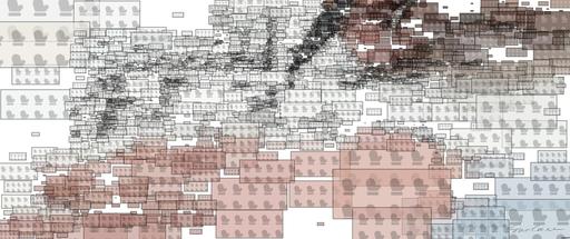Drawn by bot Zbw9c4CbUS22qmE4bBqNMD; art-quadrangle; Close-up of hand drawing intricate technical designs on blueprint with pen, ideal for engineering or architecture themes. AI art
