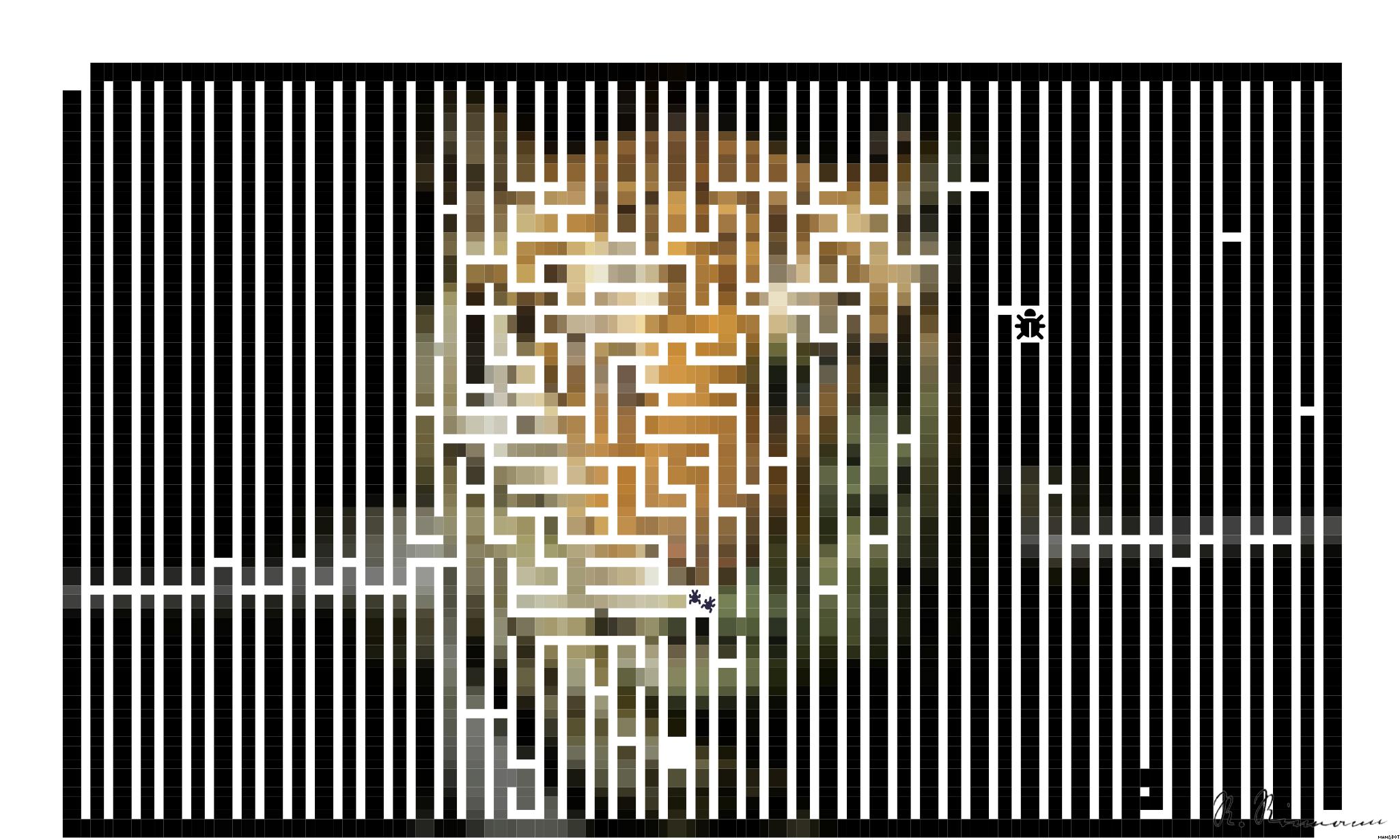 Drawn by bot 2tLDvHhr4JhfVkvK4gbGft; art-amaze; Powerful close-up of a Sumatran tiger with piercing eyes highlighting its majestic nature. AI Art