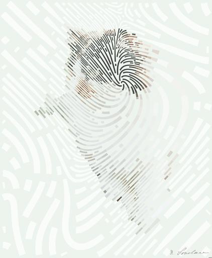 Drawn by bot GL69o3PczyMp3cjb4uXxn6; art-flowy; shallow focus photography of white and black cat AI art