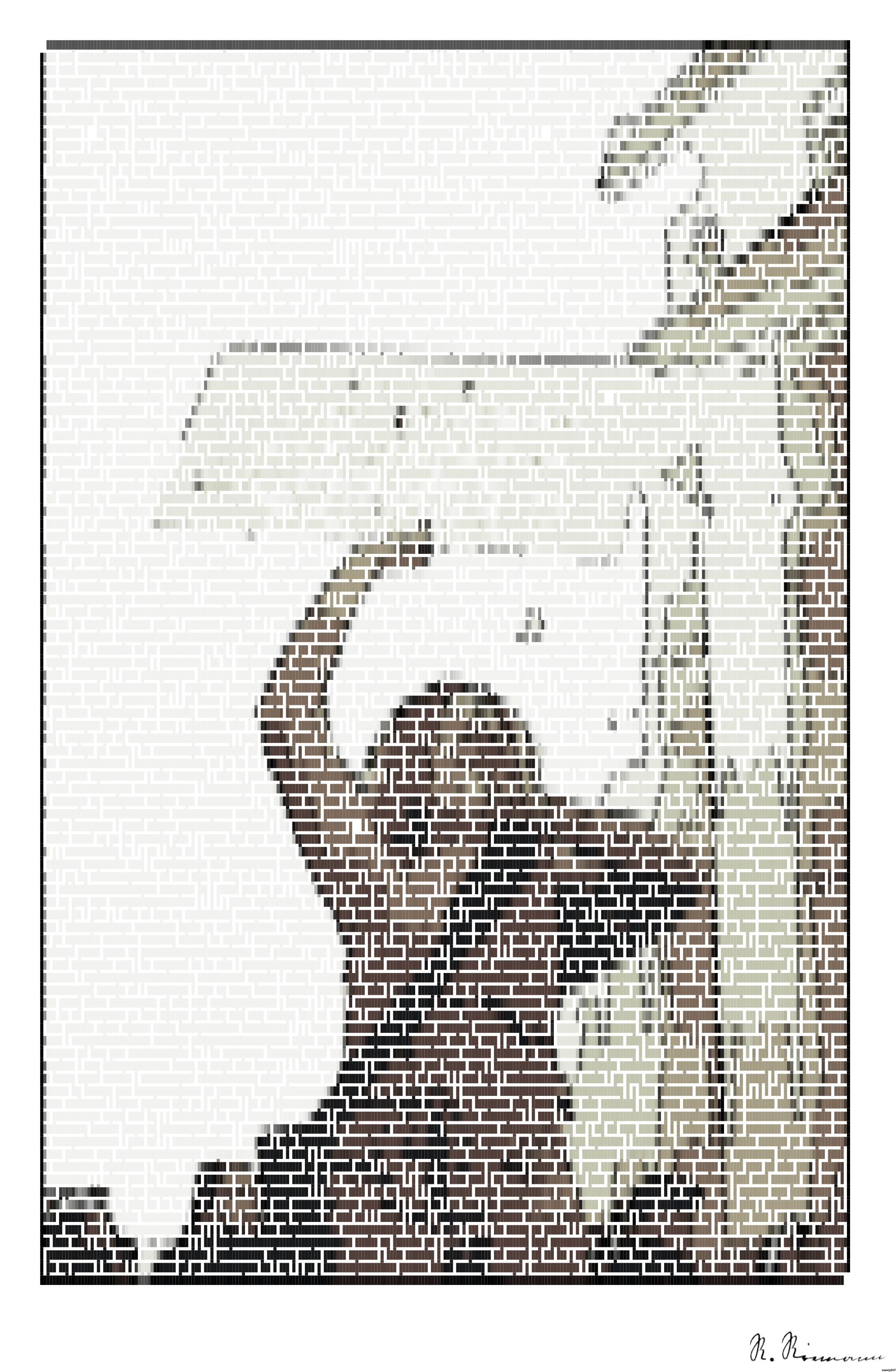 Drawn by bot 4u3BrRaPL8ZSZN2shfmYBB; art-amaze; woman in red and black long sleeve shirt holding white printer paper AI Art