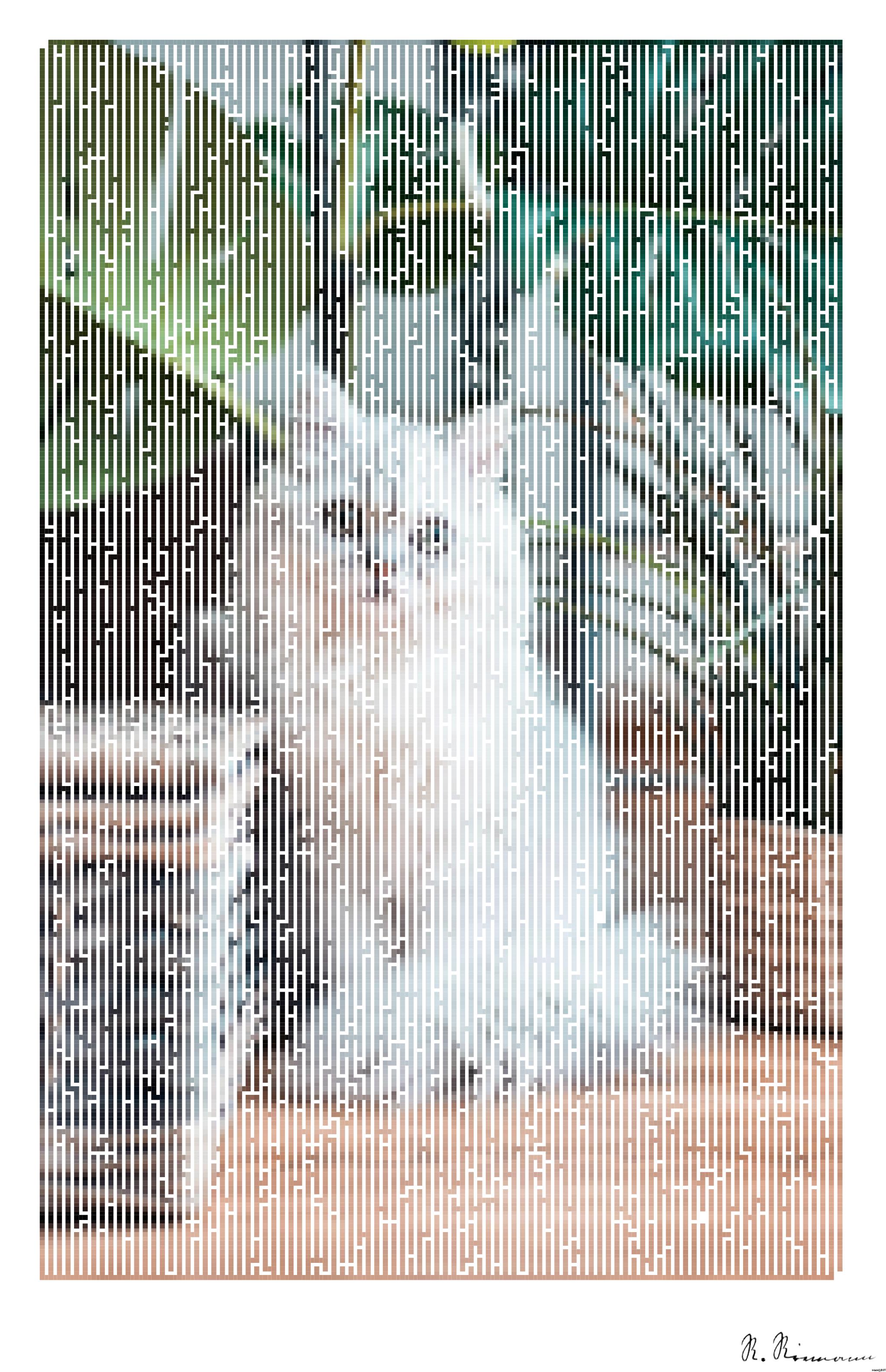 Drawn by bot 4RFtntqecJwp4oV6M4Jfgk; art-amaze; white coated Persian cat sitting on brown wooden surface AI Art