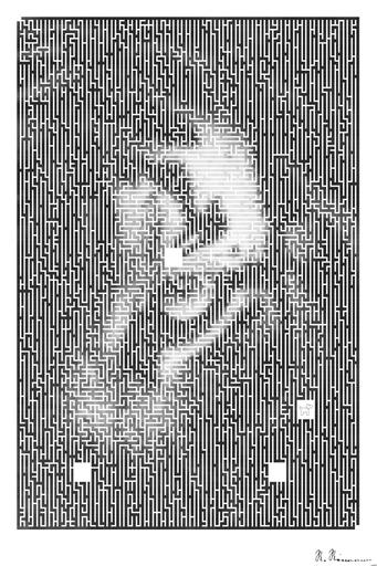 Drawn by bot msmbj6yFWrEvBPaYvufv4c; art-amaze; A black and white photo of a tiger's face AI art