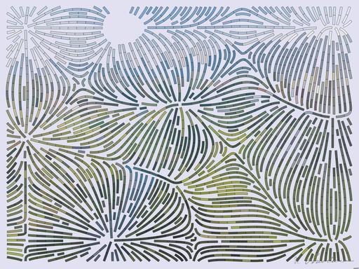 Drawn by bot NshjbzMBMG4x7cwHZQu4Hy; art-flowy; a river running through a lush green forest AI art