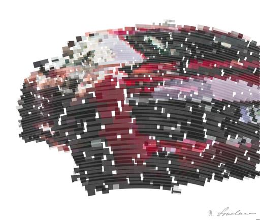 Drawn by bot 7RFDtwesZxrVgEyn6F7VjV; art-flowy; Sleek red sports car parked on a charming historic street in Prague, highlighting urban elegance and powerful design. AI art
