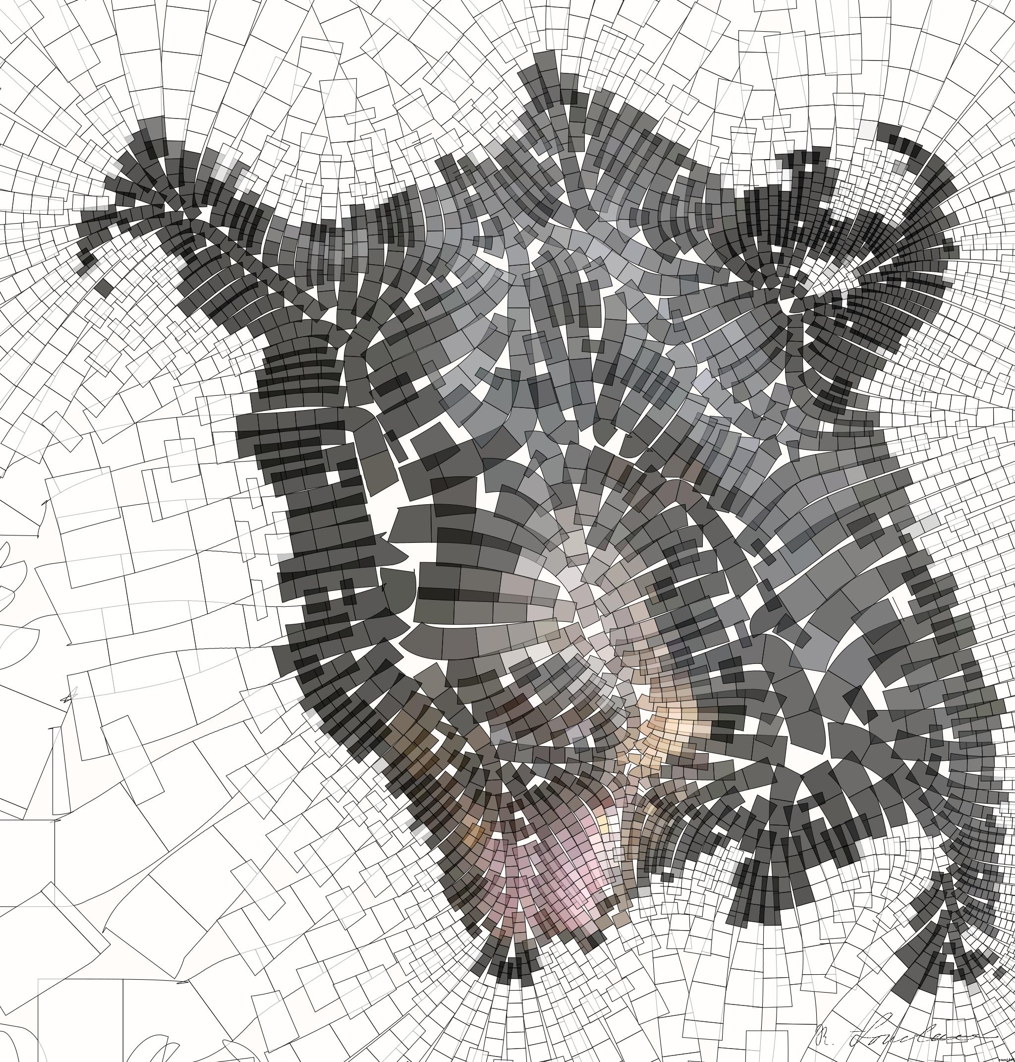 Drawn by bot Z2BMP4RjEQYDjnUFxnyUSp; art-flowy; A Black Bear Portrait in the woods. AI Art
