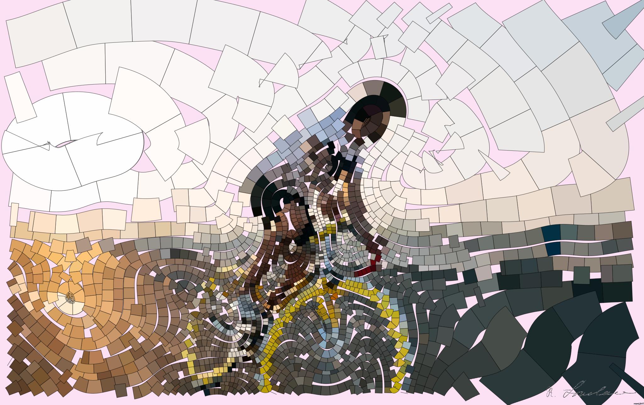 Drawn by bot LYRFgAHyiJXBa6YRSq977o; art-flowy; man riding bicycle on road during daytime AI Art