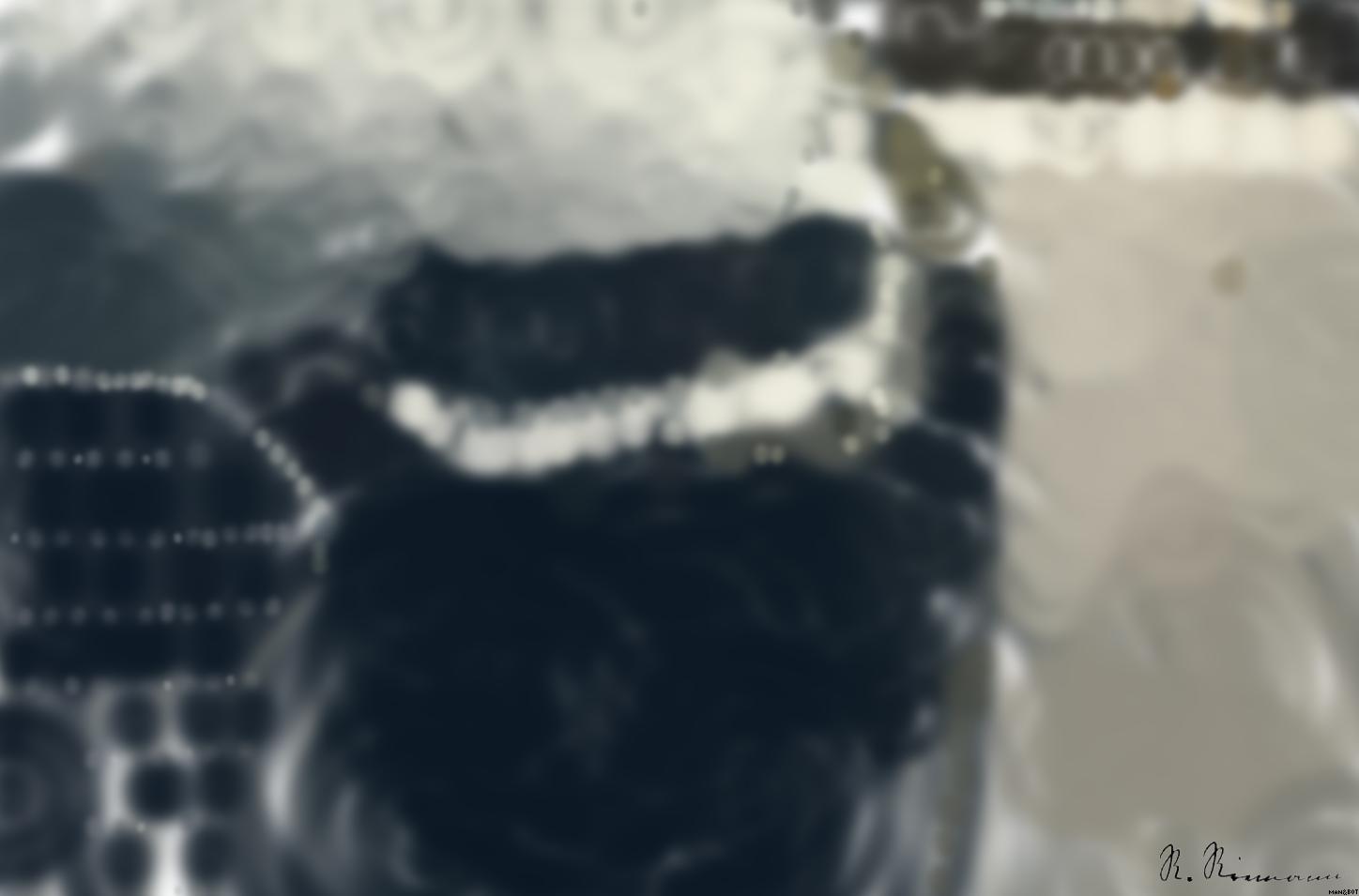 Drawn by bot CWWiCFQtzuHgEZgUmHCc36; art-primitive-paintbrush-ii; A sleek, modern luxury car showcasing its chrome detailing and LED headlights on a city street. AI Art