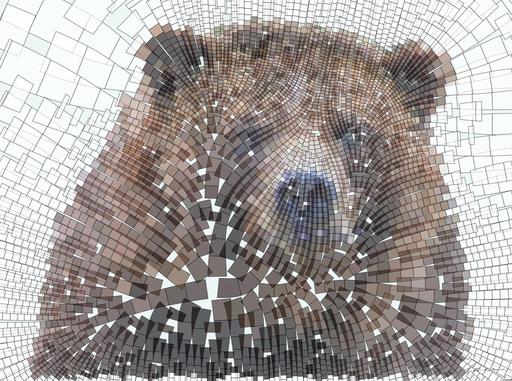 Drawn by bot P72mVXrEvQpEpQEcJ3PUz4; art-flowy; shallow focus photo of brown grizzly bear AI art