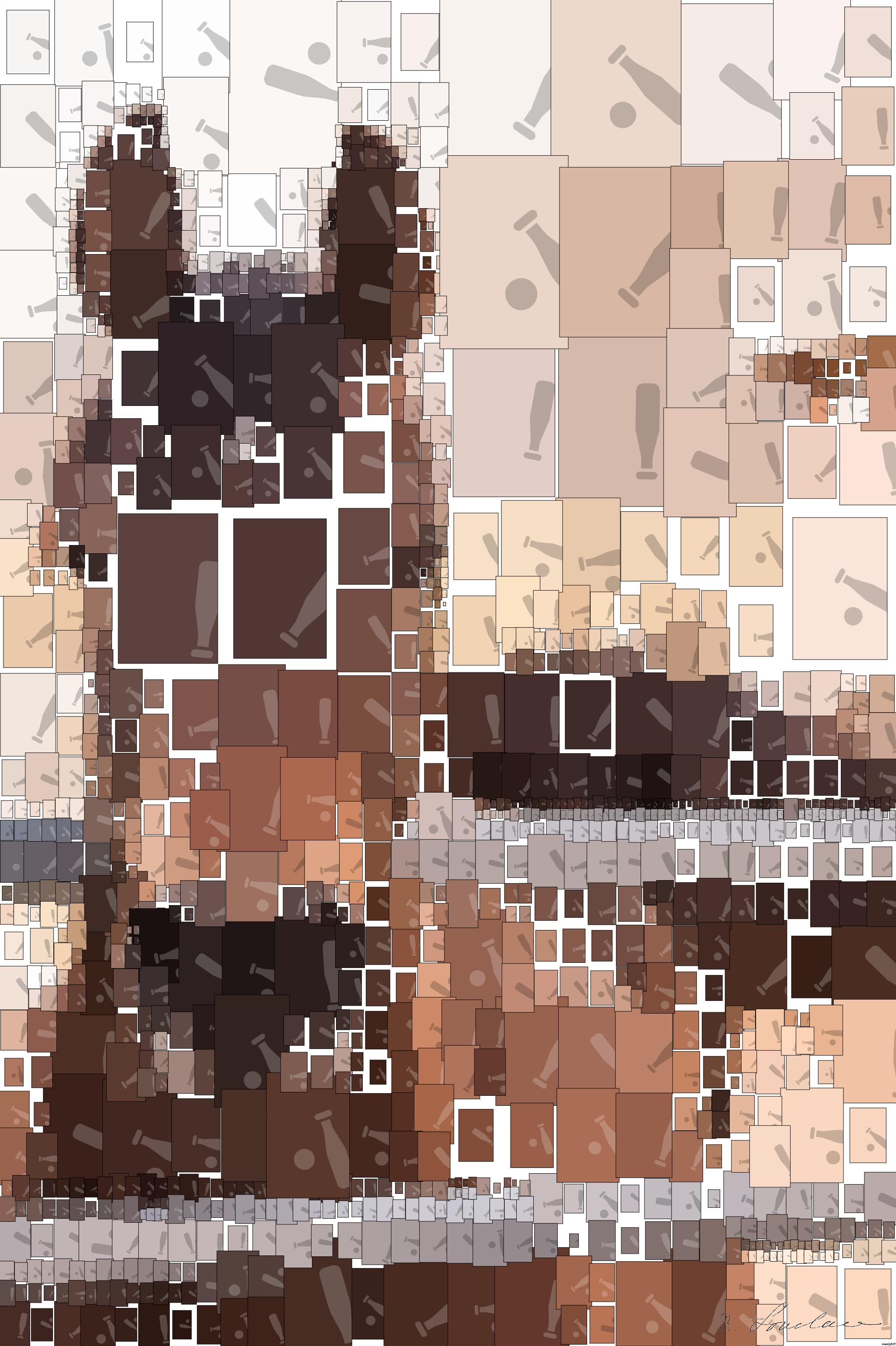 Drawn by bot 3J8UeSYPvQanX3KTXtgBPi; art-quadrangle; Majestic brown horse looking directly at the camera in an open pasture setting. AI Art